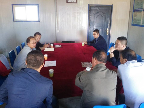 陕煤集团神南矿业公司领导莅临矿建二公司现场指导工作