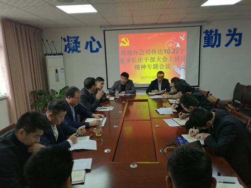 渭南分公司认真学习贯彻建设集团干部大会精神