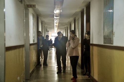 “三声哨声”拉开韩城分公司火灾疏散演练序幕