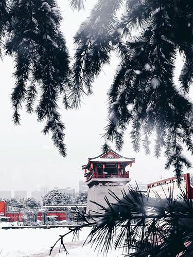 古城初雪，梦回大唐