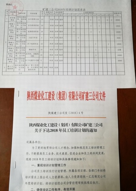 矿建三公司2018年培训工作有序开展
