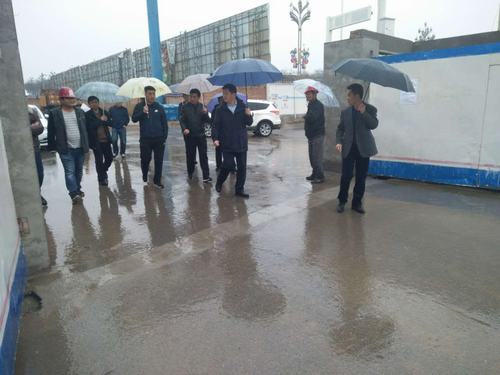 渭南市领导冒雨莅临礼悦阁项目现场指导工作