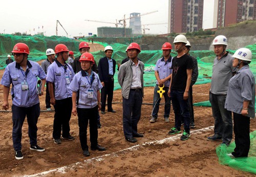 大秦置业公司：蓝山水岸项目基坑验槽顺利推进