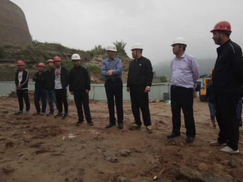 刘合理带队检查汉中分公司吴堡横沟温泉项目