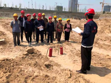 陕煤建设地基分公司二项目部加强防火意识开展消防演练