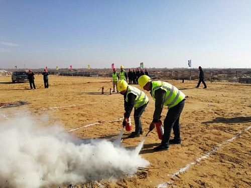 陕煤建设铜煤公司各项目部开展消防应急救援演练提升安全管控意识