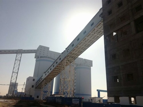 陕煤建设中煤公司：曹家滩矿业1#转载点至末煤仓带式输送机栈桥全线贯通