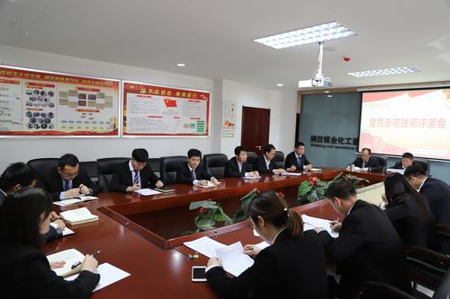陕煤建设洗选煤分公司机关党支部召开党员承诺践诺评诺专题会