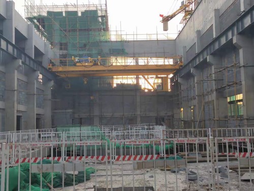 陕煤建设铜川分公司榆林垃圾焚烧发电汽机间钢吊车梁轨道工程顺利交安