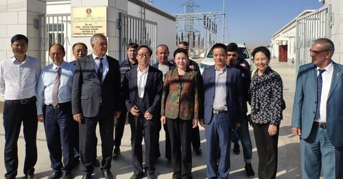 陕西省委副书记贺荣来塔吉克斯坦丹加拉变电站检查党建工作