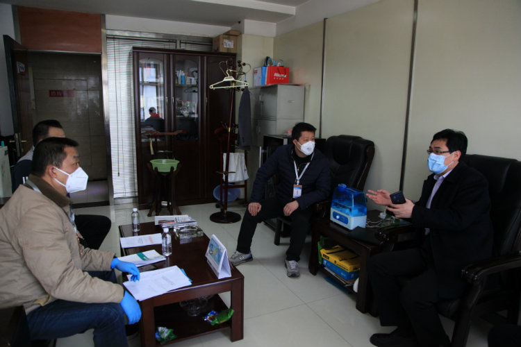 西安市经开区莅临陕煤建设开展疫情防控复工复产验收工作