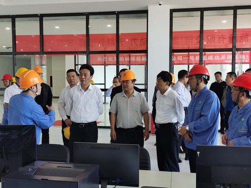 榆林市委书记戴征社，市委常委、常务副市长李博一行莅临榆林市垃圾焚烧发电项目调研指导工作