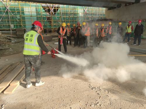 咸阳分公司第六项目部积极开展消防演练活动