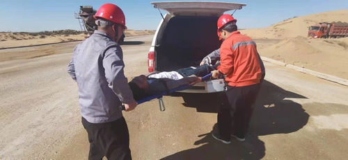 陕煤建设路桥分公司各基层项目开展应急演练活动