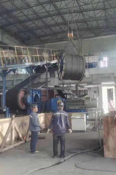 陕煤建设矿建二公司安装项目部提前完成牵引钢丝绳更换施工任务