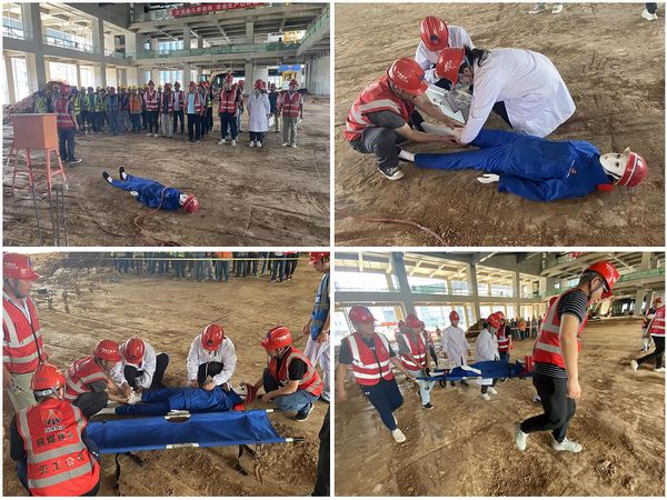 陕煤建设天工公司土建十五部开展物体打击及触电事故应急演练夯实安全根基