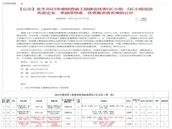 陕煤建设绿宇公司：“QC”小组活动实现“零突破”