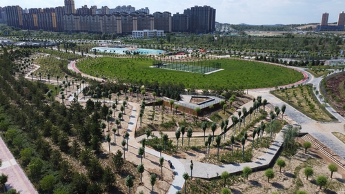 璀璨灯光扮靓城市 运动公园夜景美如画