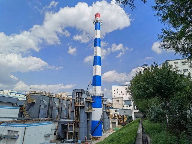陕煤建设韩城分公司承建的柠条塔矿锅炉房烟囱加固工程顺利通过竣工验收