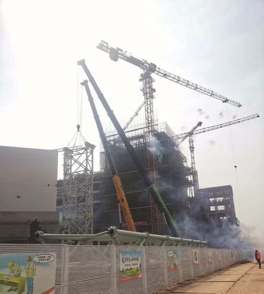 陕煤建设天工公司土建七部：“双机抬吊”稳中取胜