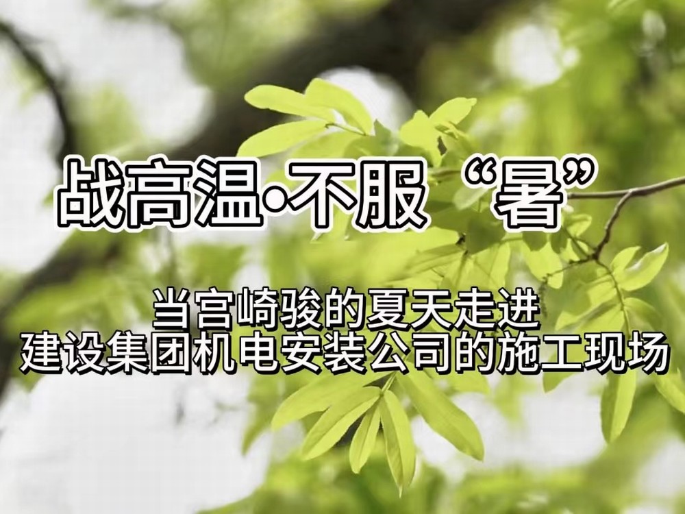 当宫崎骏的夏天走进陕煤建设机电安装公司的施工现场