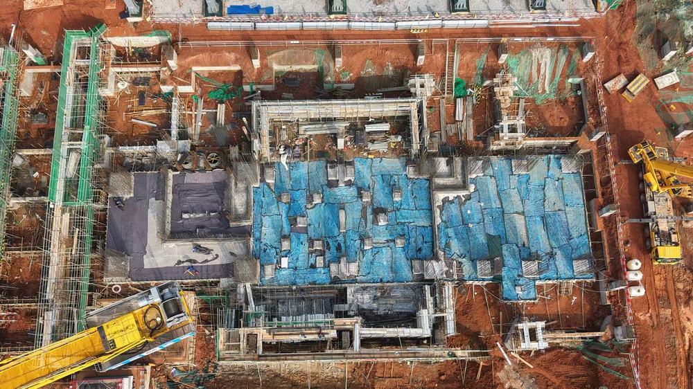 陕煤建设天工公司：陕煤汨罗电厂2×100万千瓦燃煤发电工程2号汽机房汽机基座底板混凝土浇筑圆满完成